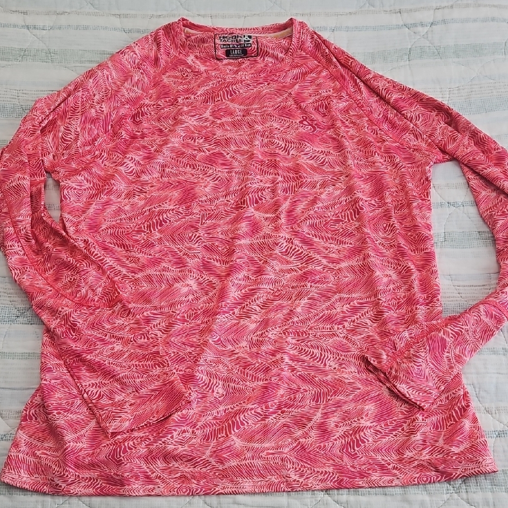 Hook & Tackle Long Sleeve Sun Shirt Size Large